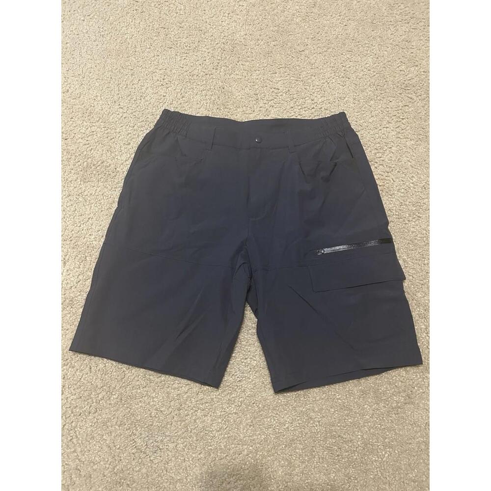 Men’s New Athletic Shorts Black Cargo Stretch Size 34
